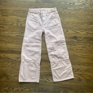 Old navy wide leg baggy jeans girls size 12 light pink